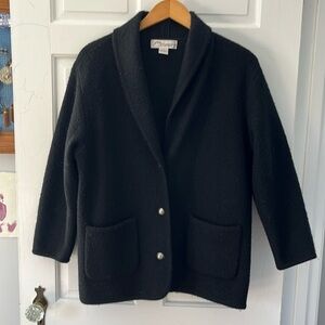 VTG oversized black wool blazer